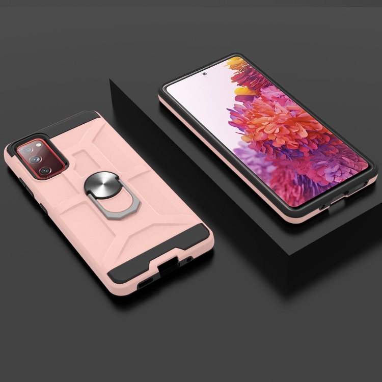 For Samsung Galaxy S20 FE War-god Armor TPU + PC Shockproof Magnetic Protective Case with Ring Holder(Rose Gold) For Samsung Galaxy S20 FE War-god Armor TPU + PC Shockproof Magnetic Protective Case with Ring Holder(Rose Gold)