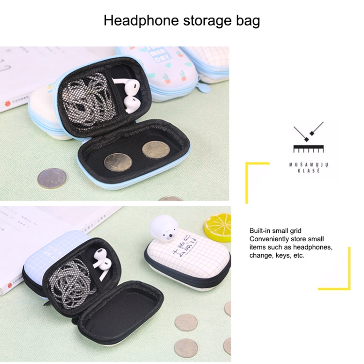 Rectangle Cartoon Anti-fall Universal Earphones Protective Case(Pineapple Cactus) Rectangle Cartoon Anti-fall Universal Earphones Protective Case(Pineapple Cactus)