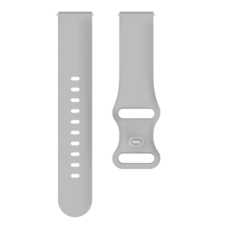 Samsung Galaxy Watch Active 3 41mm 나비 버클 실리콘 시계 밴드 (Light Grey)의 경우 20mm
