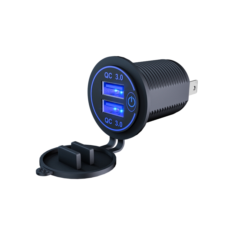 CS-1026A1 Car Touch Switch Single Aperture Fast Charge QC 3.0 Dual USB Charger CS-1026A1 Car Touch Switch Single Aperture Fast Charge QC 3.0 Dual USB Charger