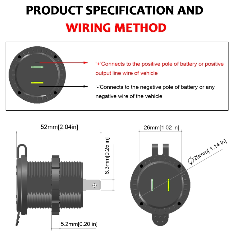 CS-1026A1 Car Touch Switch Single Aperture Fast Charge QC 3.0 Dual USB Charger CS-1026A1 Car Touch Switch Single Aperture Fast Charge QC 3.0 Dual USB Charger