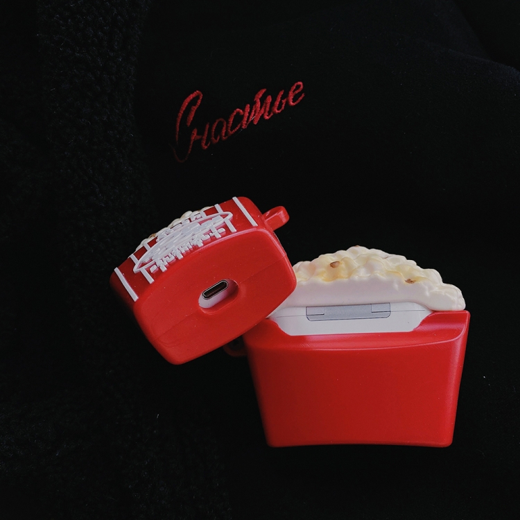 Popcorn Shape Silicone Wireless Earphone Protective Case For AirPods Pro
