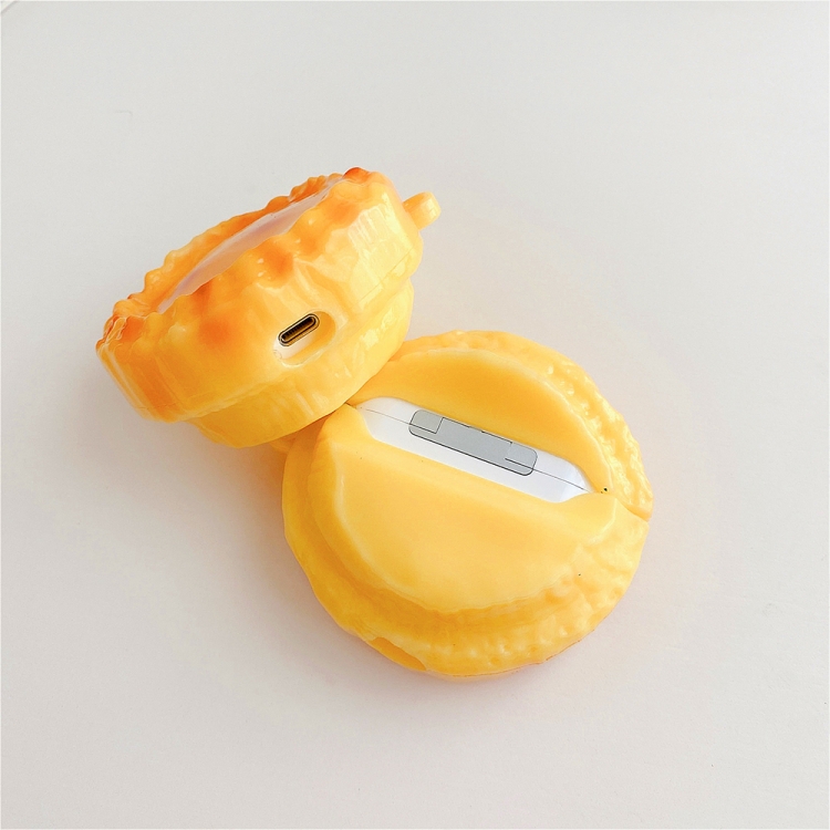 Egg Tart Shape Silicone Wireless Earphone Protective Case For AirPods Pro