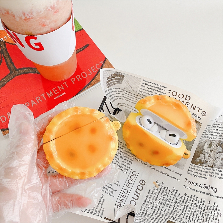 Egg Tart Shape Silicone Wireless Earphone Protective Case For AirPods Pro