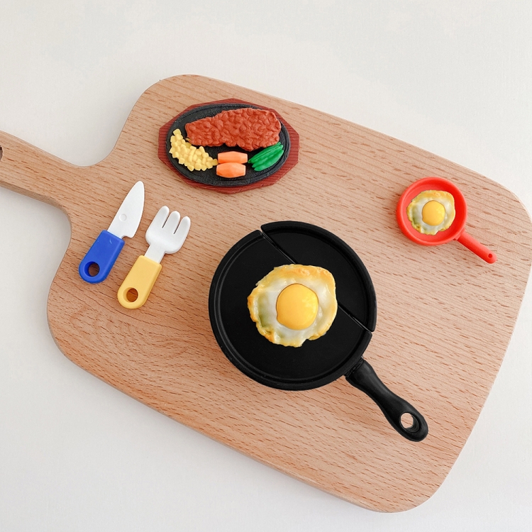 Pan Poached Egg Shape Silicone Wireless Earphone Protective Case For AirPods Pro