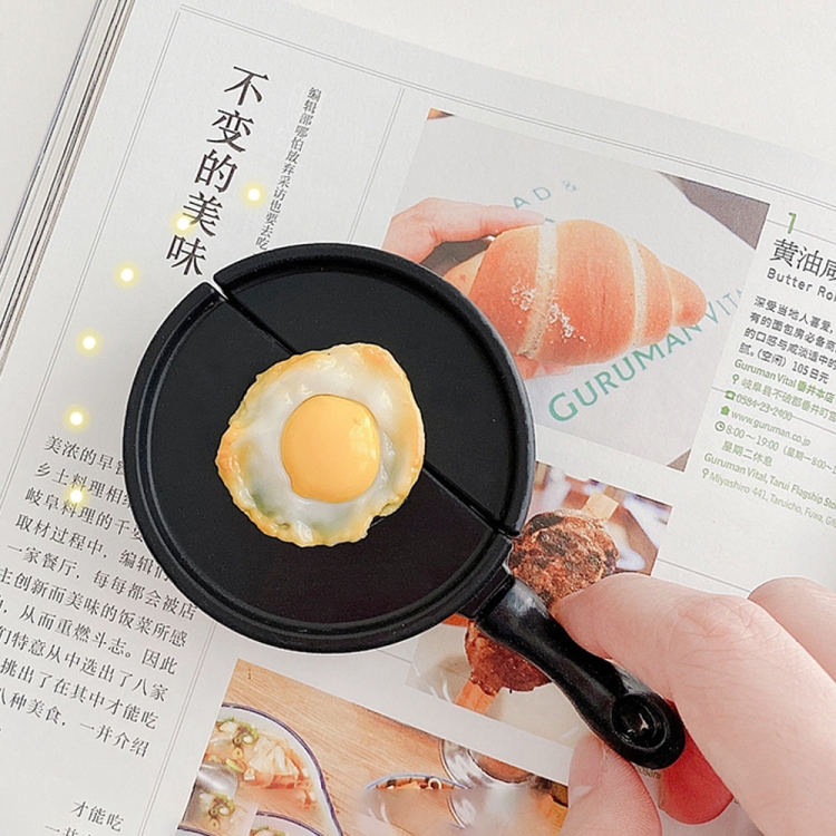 Pan Poached Egg Shape Silicone Wireless Earphone Protective Case For AirPods Pro