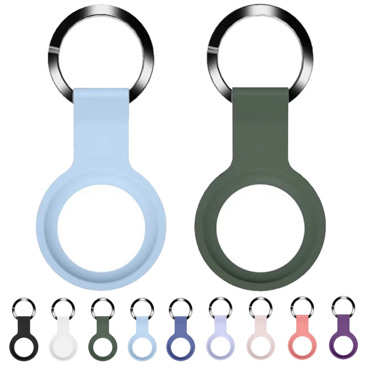 Mutural Liquid Silicone Protective Case with Key Ring for AirTag(Light Blue) Mutural Liquid Silicone Protective Case with Key Ring for AirTag(Light Blue)