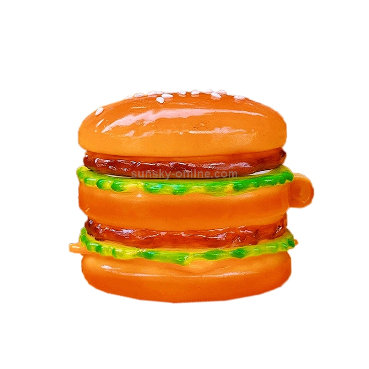 Burger Shape Silicone Wireless Earphone Protective Case For AirPods 1 / 2 Burger Shape Silicone Wireless Earphone Protective Case For AirPods 1 / 2
