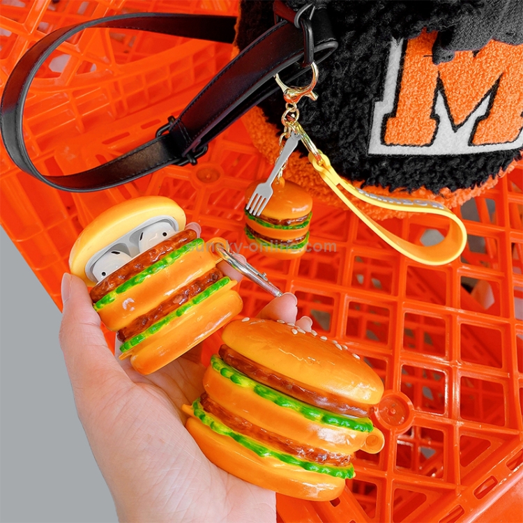 Burger Shape Silicone Wireless Earphone Protective Case For AirPods 1 / 2 Burger Shape Silicone Wireless Earphone Protective Case For AirPods 1 / 2