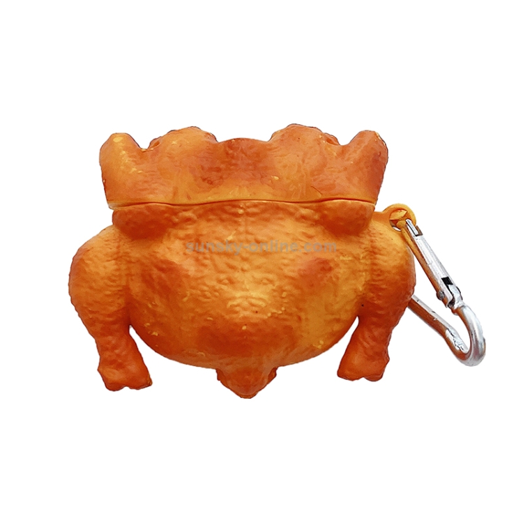 Roast Chicken Shape Silicone Wireless Earphone Protective Case with Hook Up For AirPods Pro