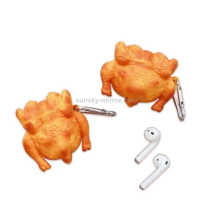 Roast Chicken Shape Silicone Wireless Earphone Protective Case with Hook Up For AirPods Pro