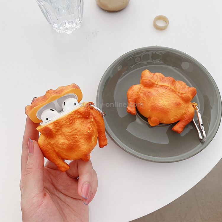 Roast Chicken Shape Silicone Wireless Earphone Protective Case with Hook Up For AirPods Pro