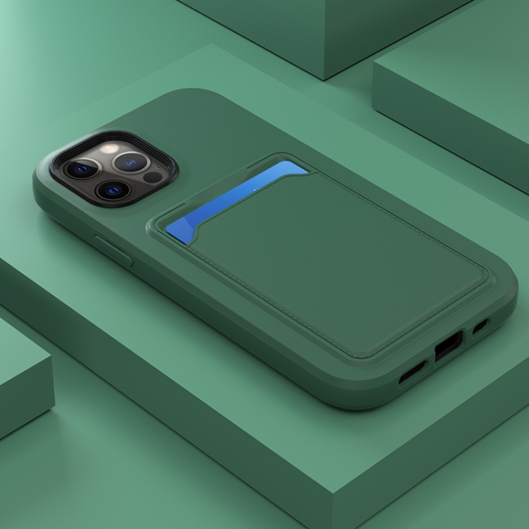 Two-color TPU + PC Protective Case with Card Slot For iPhone 11 Pro(Green+Black Frame) Two-color TPU + PC Protective Case with Card Slot For iPhone 11 Pro(Green+Black Frame)