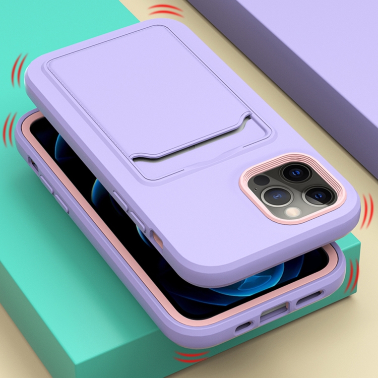 Two-color TPU + PC Protective Case with Card Slot For iPhone 11 Pro(Green+Black Frame) Two-color TPU + PC Protective Case with Card Slot For iPhone 11 Pro(Green+Black Frame)