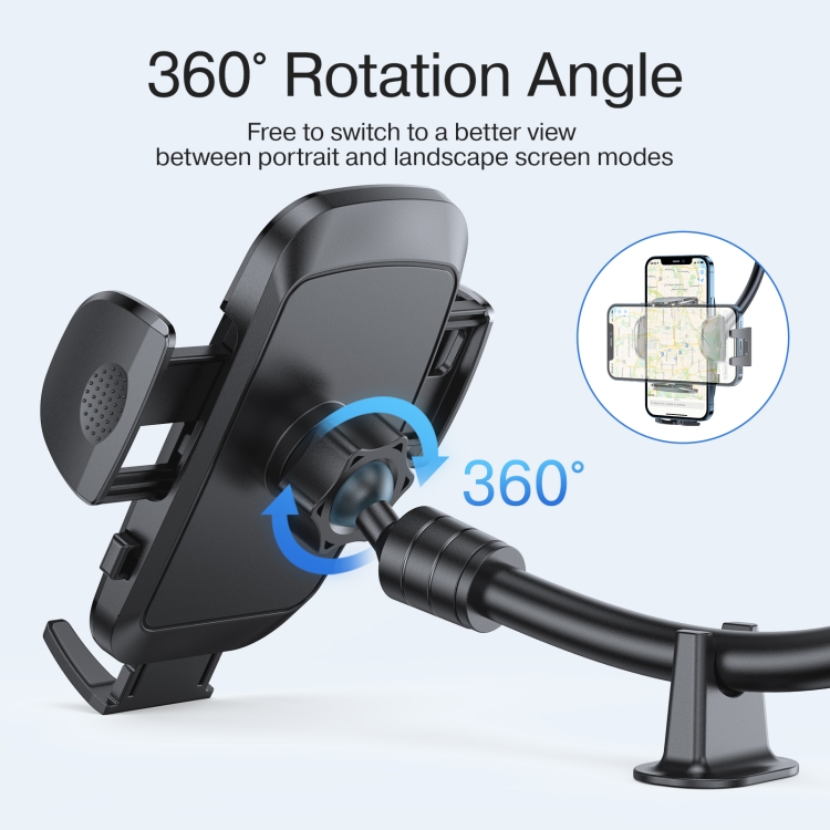 JOYROOM JR-ZS259 360 Degree Rotation Mechanical Car Holder, Style: Long Arm Sucker(Black) JOYROOM JR-ZS259 360 Degree Rotation Mechanical Car Holder, Style: Long Arm Sucker(Black)