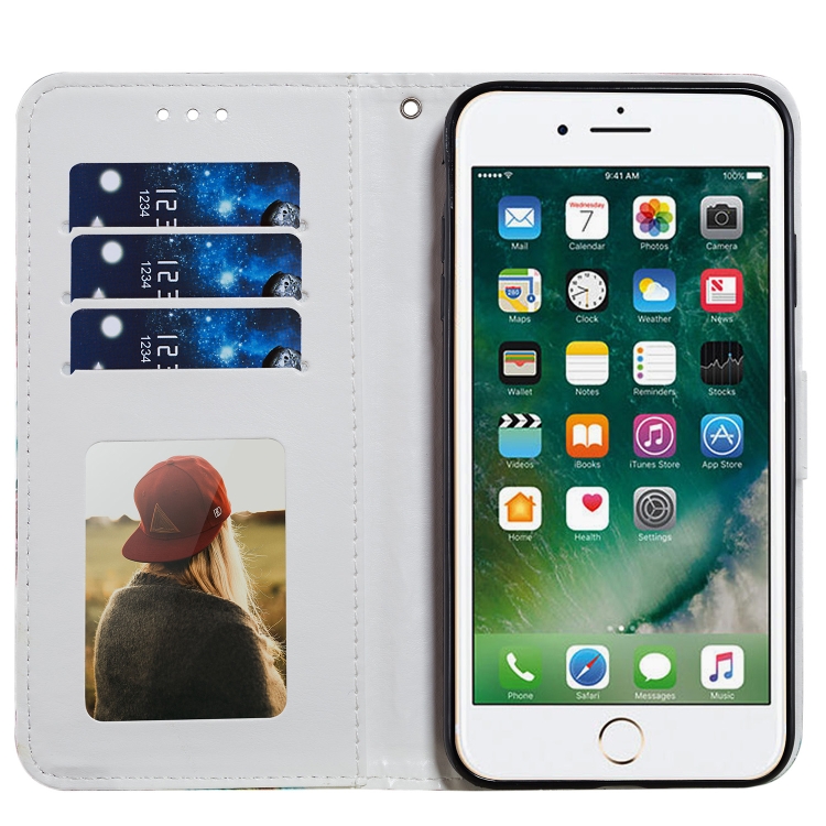 For iPhone SE 2022 / SE 2020 / 8 / 7 Painted Pattern Horizontal Flip Leather Case with Holder & Card Slots & Photo Frame(Smoke Marble) For iPhone SE 2022 / SE 2020 / 8 / 7 Painted Pattern Horizontal Flip Leather Case with Holder & Card Slots & Photo Frame(Smoke Marble)