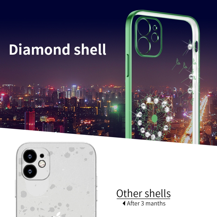 For iPhone 11 Pro Ultra-thin Electroplating Dandelion Pattern Protective Case (Green) For iPhone 11 Pro Ultra-thin Electroplating Dandelion Pattern Protective Case (Green)