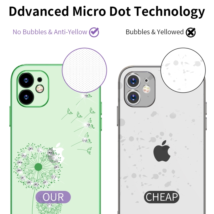 For iPhone 11 Pro Ultra-thin Electroplating Dandelion Pattern Protective Case (Green) For iPhone 11 Pro Ultra-thin Electroplating Dandelion Pattern Protective Case (Green)