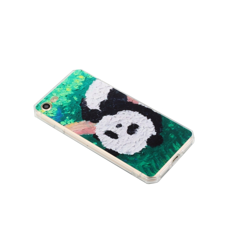 For iPhone SE 2022 / SE 2020 / 8 / 7 Oil Painting Pattern TPU Shockproof Case(Panda) For iPhone SE 2022 / SE 2020 / 8 / 7 Oil Painting Pattern TPU Shockproof Case(Panda)