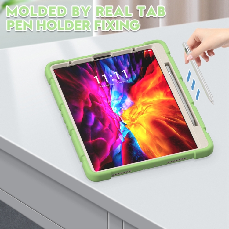For iPad Pro 12.9 2020 3-Layer Protection Screen Frame + PC + Silicone Shockproof Combination Tablet Case with Holder(Matcha Green) For iPad Pro 12.9 2020 3-Layer Protection Screen Frame + PC + Silicone Shockproof Combination Tablet Case with Holder(Matcha Green)