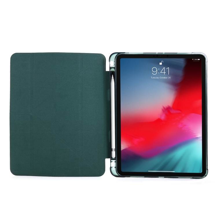 For iPad Air 13 2024 / Pro 12.9 2022 / 2021 Multi-folding TPU Leather Tablet Case with Holder & Pen Slot(Purple) For iPad Air 13 2024 / Pro 12.9 2022 / 2021 Multi-folding TPU Leather Tablet Case with Holder & Pen Slot(Purple)