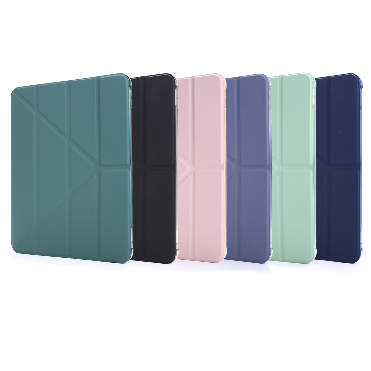 For iPad Air 13 2024 / Pro 12.9 2022 / 2021 Multi-folding TPU Leather Tablet Case with Holder & Pen Slot(Purple) For iPad Air 13 2024 / Pro 12.9 2022 / 2021 Multi-folding TPU Leather Tablet Case with Holder & Pen Slot(Purple)