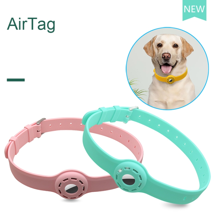 Pet Collar Anti-scratch Shockproof Silicone Protective Cover Case For AirTag(Green) Pet Collar Anti-scratch Shockproof Silicone Protective Cover Case For AirTag(Green)