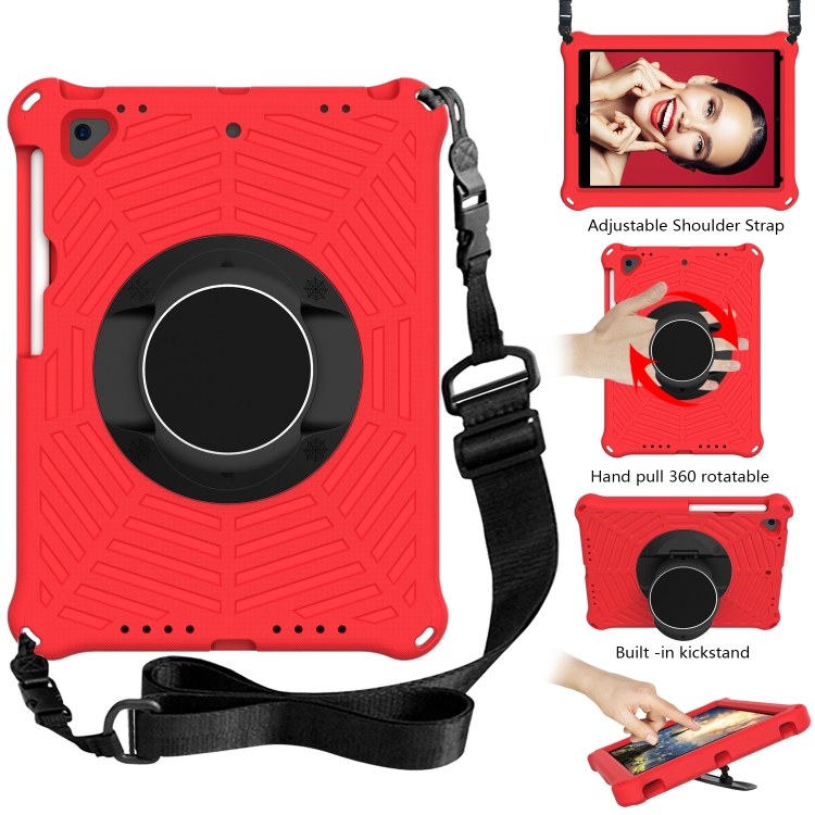 Spider King EVA Protective Case with Adjustable Shoulder Strap & Holder & Pen Slot For iPad 9.7 2018 & 2017 / Pro 9.7 / Air 2 / Air(Red) Spider King EVA Protective Case with Adjustable Shoulder Strap & Holder & Pen Slot For iPad 9.7 2018 & 2017 / Pro 9.7 / Air 2 / Air(Red)