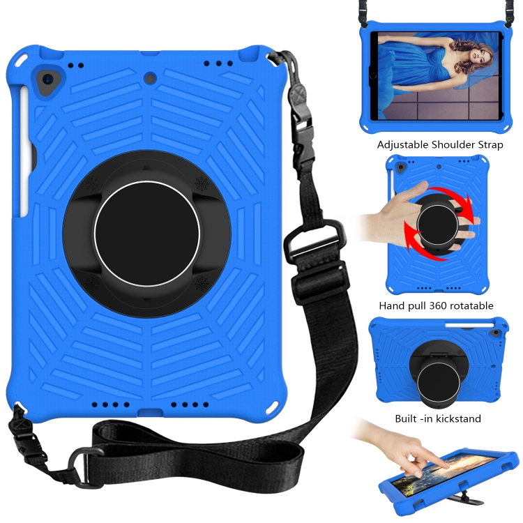Spider King EVA Protective Case with Adjustable Shoulder Strap & Holder & Pen Slot For iPad Pro 10.5 inch 2017 / Air 3 10.5 inch(Blue) Spider King EVA Protective Case with Adjustable Shoulder Strap & Holder & Pen Slot For iPad Pro 10.5 inch 2017 / Air 3 10.5 inch(Blue)