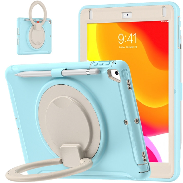 Shockproof TPU + PC Protective Case with 360 Degree Rotation Foldable Handle Grip Holder & Pen Slot For iPad 9.7 2018 / 2017 / Air 2 / Pro 9.7(Ice Crystal Blue) Shockproof TPU + PC Protective Case with 360 Degree Rotation Foldable Handle Grip Holder & Pen Slot For iPad 9.7 2018 / 2017 / Air 2 / Pro 9.7(Ice Crystal Blue)