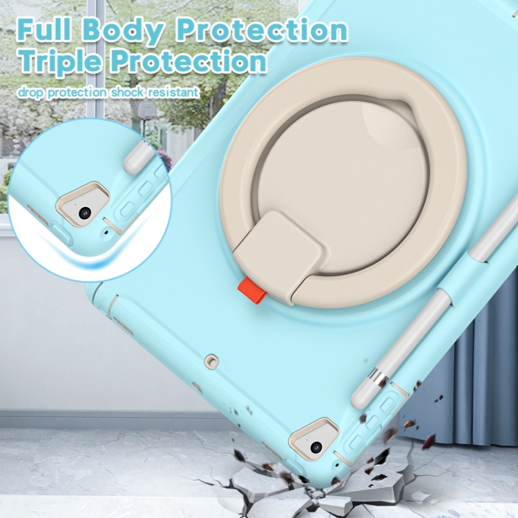 Shockproof TPU + PC Protective Case with 360 Degree Rotation Foldable Handle Grip Holder & Pen Slot For iPad 9.7 2018 / 2017 / Air 2 / Pro 9.7(Ice Crystal Blue) Shockproof TPU + PC Protective Case with 360 Degree Rotation Foldable Handle Grip Holder & Pen Slot For iPad 9.7 2018 / 2017 / Air 2 / Pro 9.7(Ice Crystal Blue)