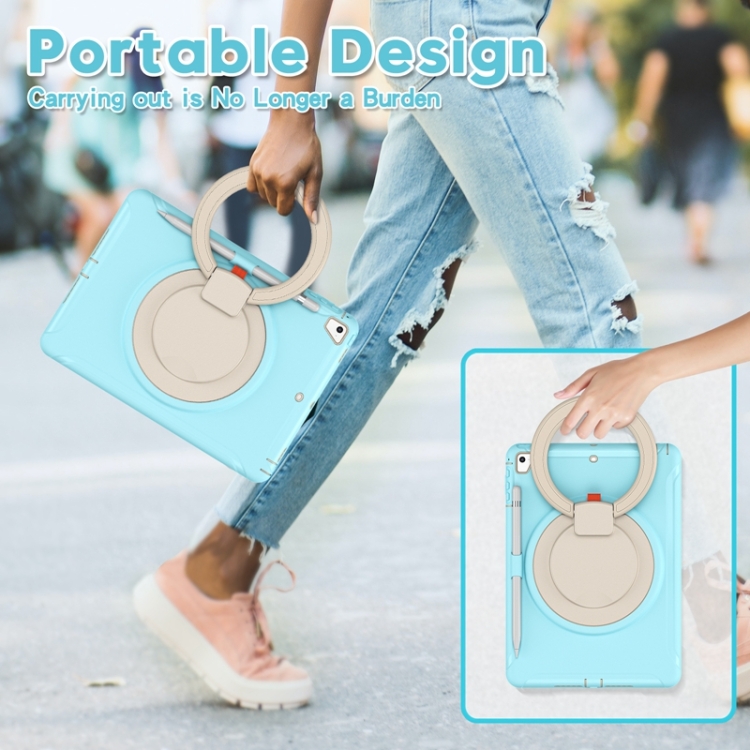 Shockproof TPU + PC Protective Case with 360 Degree Rotation Foldable Handle Grip Holder & Pen Slot For iPad 9.7 2018 / 2017 / Air 2 / Pro 9.7(Ice Crystal Blue) Shockproof TPU + PC Protective Case with 360 Degree Rotation Foldable Handle Grip Holder & Pen Slot For iPad 9.7 2018 / 2017 / Air 2 / Pro 9.7(Ice Crystal Blue)