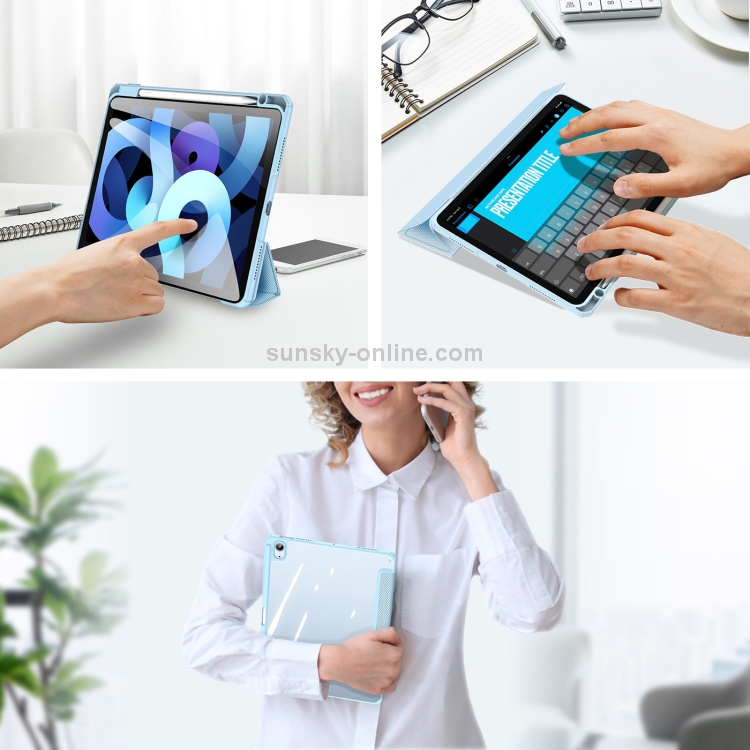 DUX DUCIS TOBY Series Shockproof PU Leather + PC + TPU Flip Smart Case For iPad Air 11 2024 / Air 2022 / 2020 10.9(Blue) DUX DUCIS TOBY Series Shockproof PU Leather + PC + TPU Flip Smart Case For iPad Air 11 2024 / Air 2022 / 2020 10.9(Blue)