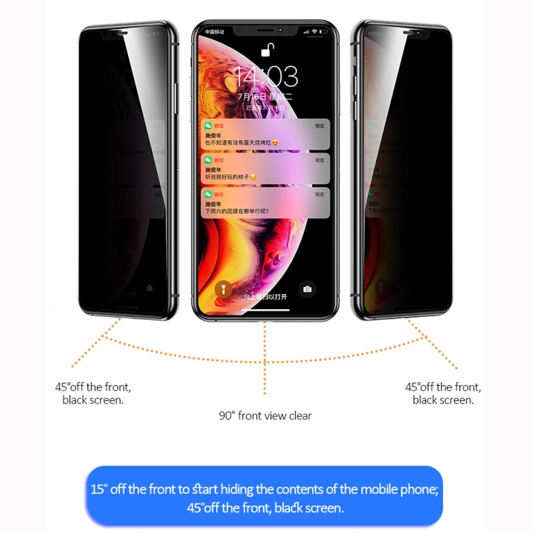 For iPhone XS USAMS US-BH509 9H 0.3mm Anti-glare Full Coverage Tempered Glass Film