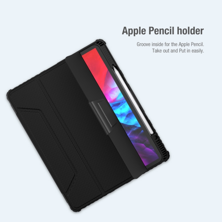 For iPad Pro 12.9 2022 / 2021 / 2020 NILLKIN Bumper Pro Horizontal Flip Leather Tablet Case with Pen Slot & Holder & Sleep / Wake-up Function (Blue) For iPad Pro 12.9 2022 / 2021 / 2020 NILLKIN Bumper Pro Horizontal Flip Leather Tablet Case with Pen Slot & Holder & Sleep / Wake-up Function (Blue)