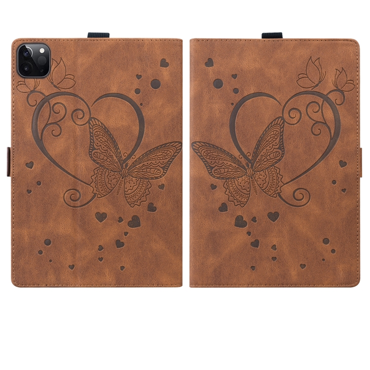 For iPad Pro 12.9 (2020) / (2021) Love Butterfly Pattern Horizontal Flip Leather Tablet Case with Holder & Sleep / Wake-up Function(Brown) For iPad Pro 12.9 (2020) / (2021) Love Butterfly Pattern Horizontal Flip Leather Tablet Case with Holder & Sleep / Wake-up Function(Brown)