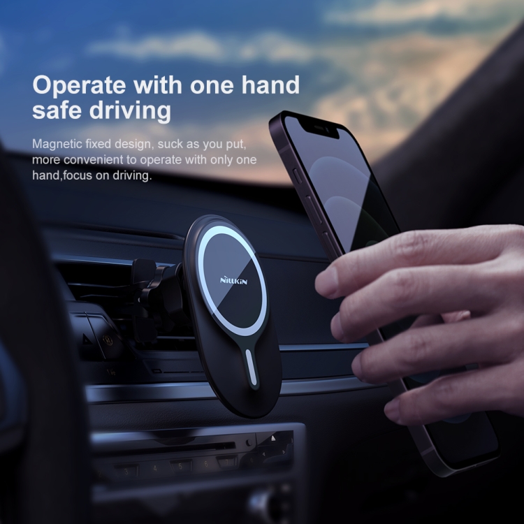 NILLKIN NKL01 MagRoad Lite Clip Type Car Magnetic Wireless Charging Holder NILLKIN NKL01 MagRoad Lite Clip Type Car Magnetic Wireless Charging Holder