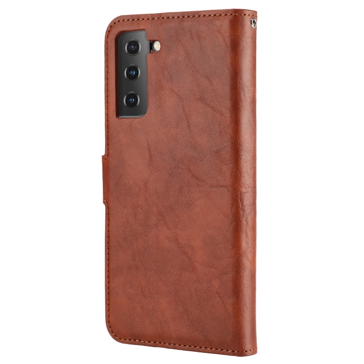 For Samsung Galaxy S21+ 5G Crazy Horse Texture Detachable Magnetic Back Cover Horizontal Flip Leather Case with Holder & Card Slots & Photo Frame & Wallet(Brown) For Samsung Galaxy S21+ 5G Crazy Horse Texture Detachable Magnetic Back Cover Horizontal Flip Leather Case with Holder & Card Slots & Photo Frame & Wallet(Brown)