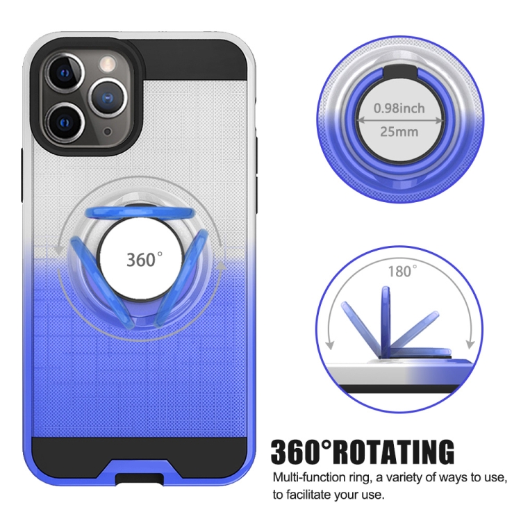 For iPhone 11 Pro 2 In 1 PC + TPU Protective Case with 360 Degrees Rotate Ring Holder(Silver Blue) For iPhone 11 Pro 2 In 1 PC + TPU Protective Case with 360 Degrees Rotate Ring Holder(Silver Blue)