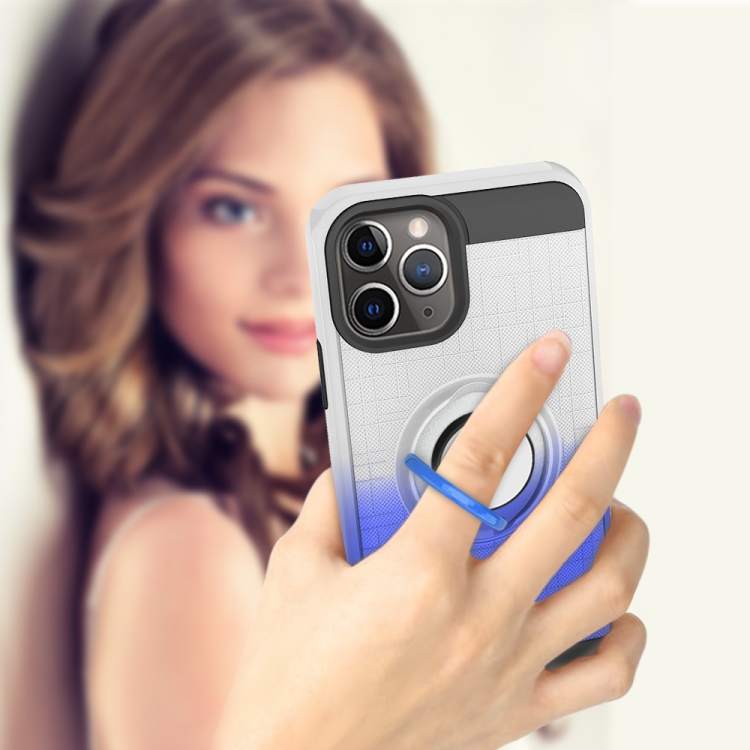 For iPhone 11 Pro 2 In 1 PC + TPU Protective Case with 360 Degrees Rotate Ring Holder(Silver Blue) For iPhone 11 Pro 2 In 1 PC + TPU Protective Case with 360 Degrees Rotate Ring Holder(Silver Blue)