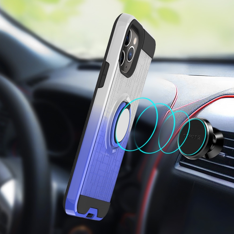 For iPhone 11 Pro 2 In 1 PC + TPU Protective Case with 360 Degrees Rotate Ring Holder(Silver Blue) For iPhone 11 Pro 2 In 1 PC + TPU Protective Case with 360 Degrees Rotate Ring Holder(Silver Blue)