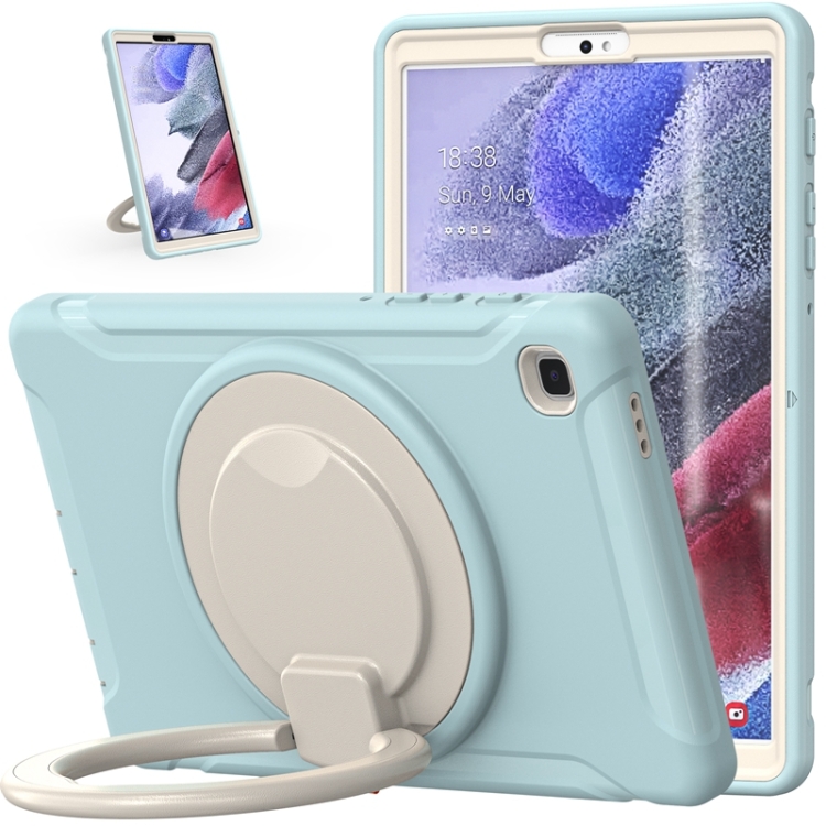 Shockproof TPU + PC Protective Case with 360 Degree Rotation Foldable Handle Grip Holder & Pen Slot For Samsung Galaxy Tab A7 Lite T220(Ice Crystal Blue) Shockproof TPU + PC Protective Case with 360 Degree Rotation Foldable Handle Grip Holder & Pen Slot For Samsung Galaxy Tab A7 Lite T220(Ice Crystal Blue)