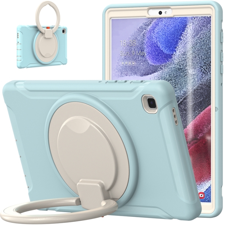 Shockproof TPU + PC Protective Case with 360 Degree Rotation Foldable Handle Grip Holder & Pen Slot For Samsung Galaxy Tab A7 Lite T220(Ice Crystal Blue) Shockproof TPU + PC Protective Case with 360 Degree Rotation Foldable Handle Grip Holder & Pen Slot For Samsung Galaxy Tab A7 Lite T220(Ice Crystal Blue)