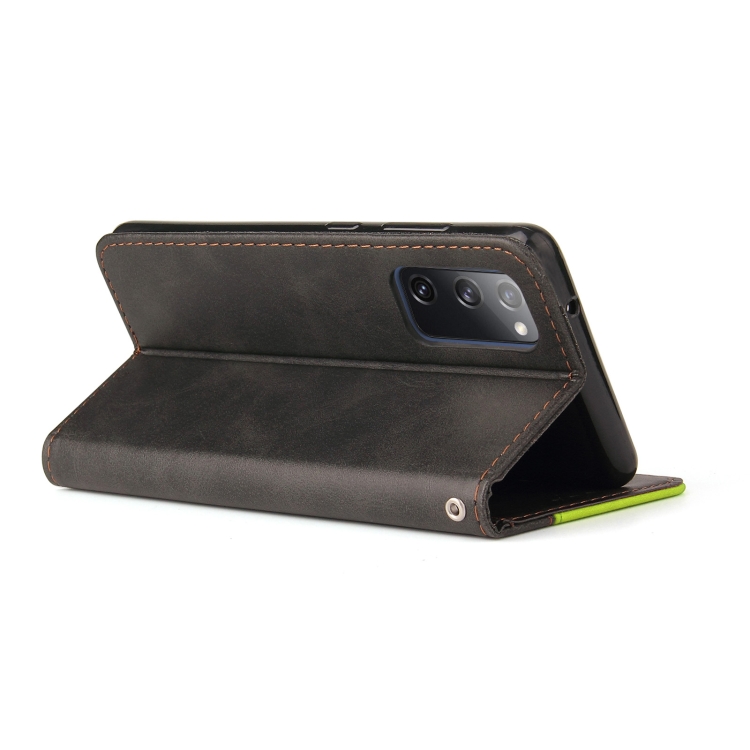 For Samsung Galaxy S20 FE / S20 Lite 5G / 4G Business Stitching-Color Horizontal Flip PU Leather Case with Holder & Card Slots & Photo Frame(Green) For Samsung Galaxy S20 FE / S20 Lite 5G / 4G Business Stitching-Color Horizontal Flip PU Leather Case with Holder & Card Slots & Photo Frame(Green)