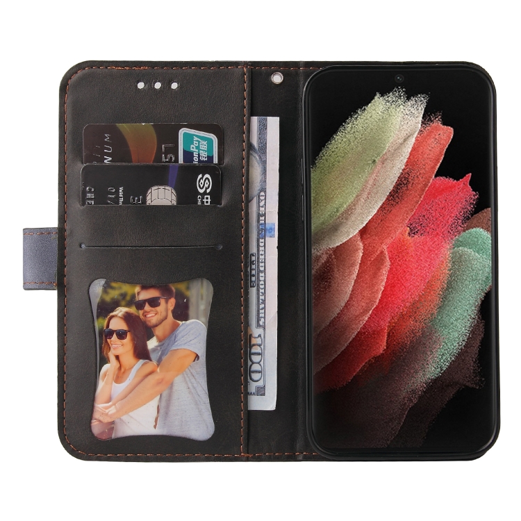 For Samsung Galaxy S21 Ultra 5G Business Stitching-Color Horizontal Flip PU Leather Case with Holder & Card Slots & Photo Frame(Grey) For Samsung Galaxy S21 Ultra 5G Business Stitching-Color Horizontal Flip PU Leather Case with Holder & Card Slots & Photo Frame(Grey)
