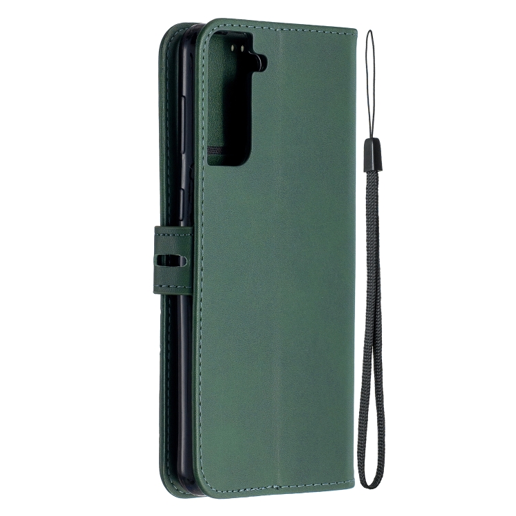 For Samsung Galaxy S21 5G Stitching Style 2-Color Cow Texture Horizontal Flip PU Leather Case with Holder & Card Slot & Lanyard(Green) For Samsung Galaxy S21 5G Stitching Style 2-Color Cow Texture Horizontal Flip PU Leather Case with Holder & Card Slot & Lanyard(Green)