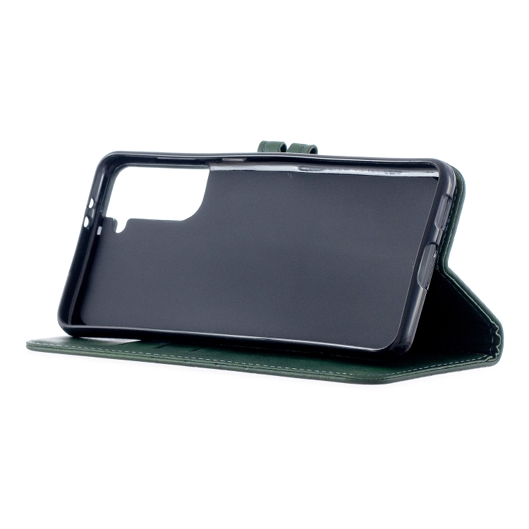 For Samsung Galaxy S21 5G Stitching Style 2-Color Cow Texture Horizontal Flip PU Leather Case with Holder & Card Slot & Lanyard(Green) For Samsung Galaxy S21 5G Stitching Style 2-Color Cow Texture Horizontal Flip PU Leather Case with Holder & Card Slot & Lanyard(Green)