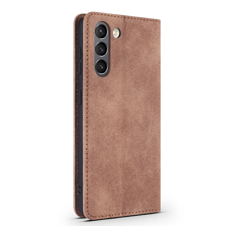 For Samsung Galaxy S21 5G TAOKKIM Retro Matte PU Horizontal Flip Leather Case with Holder & Card Slots(Brown) For Samsung Galaxy S21 5G TAOKKIM Retro Matte PU Horizontal Flip Leather Case with Holder & Card Slots(Brown)
