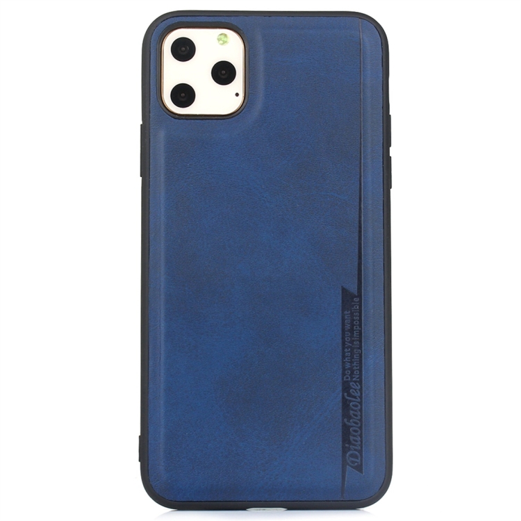 For iPhone 11 Pro Max Diaobaolee Shockproof PU + TPU Protective Case(Blue) For iPhone 11 Pro Max Diaobaolee Shockproof PU + TPU Protective Case(Blue)