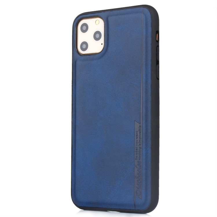 For iPhone 11 Pro Max Diaobaolee Shockproof PU + TPU Protective Case(Blue) For iPhone 11 Pro Max Diaobaolee Shockproof PU + TPU Protective Case(Blue)